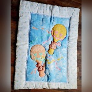 Vintage Riegel Teddy Beddy Bear Hot Air Balloon Blanket Quilt Baby 80'S …